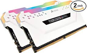 Corsair Vengeance RGB PRO 16GB (2x8GB) DDR4 3000MHz C15 LED Desktop Memory - White